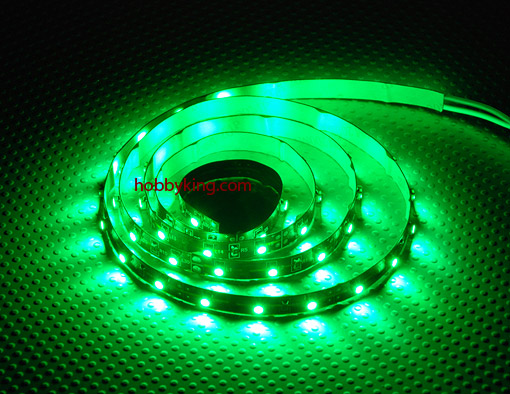 (image for) Turnigy High Density R/C LED Flexible Strip-Green (1mtr)