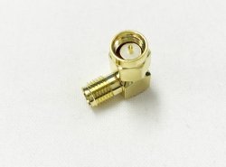 (image for) SMA Male to RPSMA Female 90 Degree Adaptor
