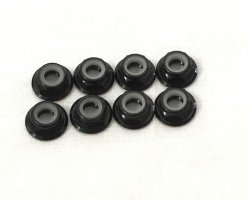 (image for) M5 Low profile Flange Lock nuts 8pcs Black