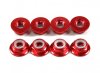 （画像用） M5 Low profile Flange Lock nuts 8pcs赤