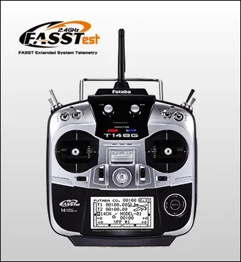 （画像用） 14SG （14ch-2.4GHz FASSTestモデル）ヘリ用　T/Rセット